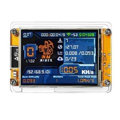3-in-1 BTC NerdMiner V2 Ticker, Clock & Lucky Lottery Miner 1000KH/s Touchscreen