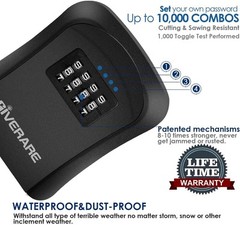 GIVERARE Key Lock Box Combination, 4-Digit Lockbox Wall 1 Pack-Black, Black