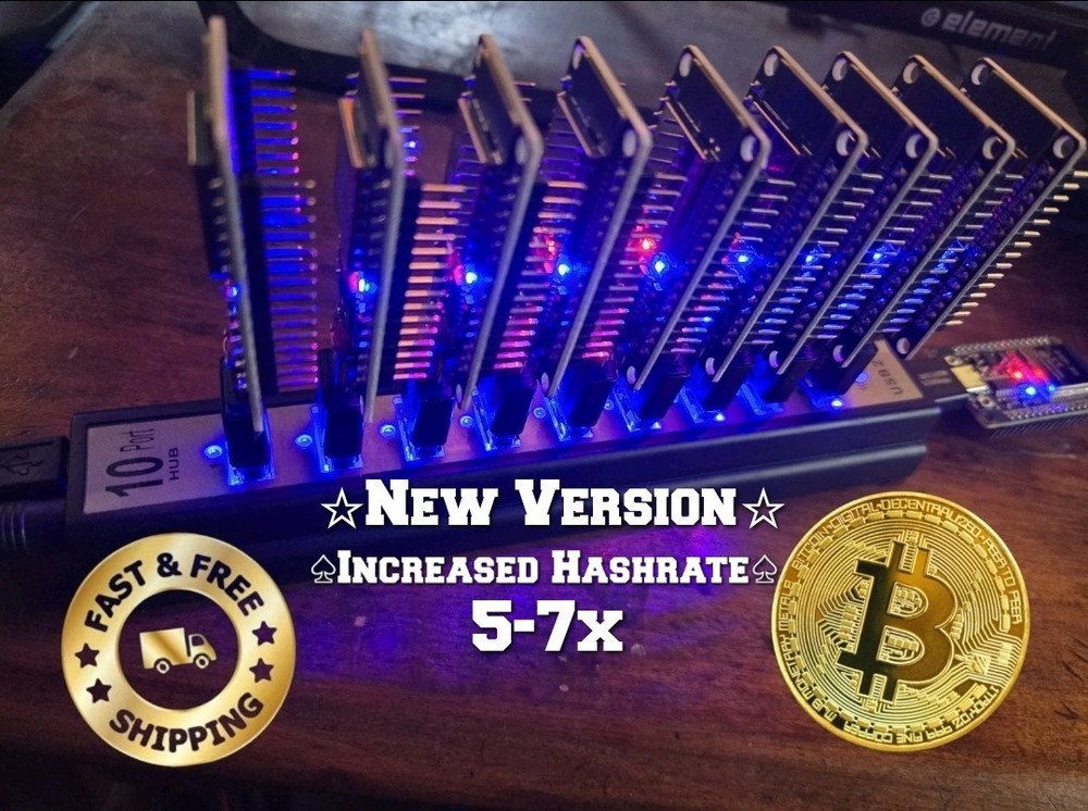 ☆(10x) Bitcoin NerdMiner V2 350kH/s + (1x) PowerSupply☆ Nerd Miner Upgraded!