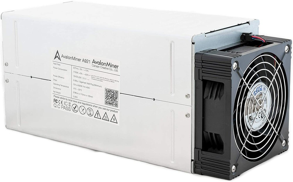Canaan Avalon 921 ASIC Bitcoin Miner SHA 256