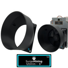 120mm to 6 Inch — Fan Shroud Adapter Crypto ASIC Miner Silencer Antminer S9 L3+