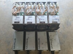(4 units) BTC Miner AntMiner S9 With BITMAIN Power Supplies Bitcoin Miner.