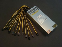 PSU 2400W 12x 6 pin, better than APW3 APW7, for Antminer L3 S9 etc and GPU etc