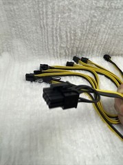 5 pcs 50cm Quality 6 pin to Dual 8 Pin PCI-E Cable 18AWG Mining New