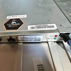 Bitmain Antminer S21 Pro work on 260-270TH – 234T Bitcoin Miner USED custom FW