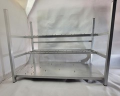 16 GPU Open Air Aluminium Mining Rig Frame. W 790mm x D 365mm x H 805mm