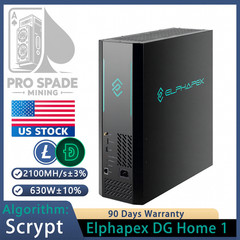 *US STOCK ElphaPex DG Home 1 2100MH/s 630W LTC/Doge Scrypt Miner Home Miner 2.1G