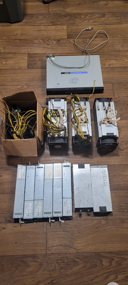 Dragonmint T1 16th/s Bitcoin Miner 3x MINERS LOT OF 3 Sand MyRig PSU