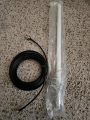 Helium 8dbi Antenna With 40′ Outdoor Rated Cabling 915mhz tuned Hotspot