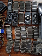 19 gpu mining rig, multiple gpu’s.