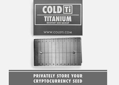 Coldti: Cryptocurrency Seed Storage (Double Plate)