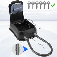 AMMIY Key Lock Box,Portable 2.87 cm (W) x 1.38 (H) x (D), Black
