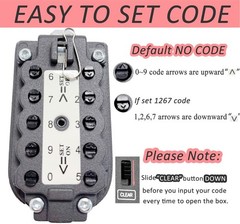 Key Lock Box for Outside Wall Mount, Waterproof Aluminum + Zinc alloy 1lb