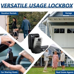 Piclafe Car Window Lock Box for Turo, Light Grey with Keypad