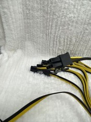 5 pcs 50cm Quality 6 pin to Dual 8 Pin PCI-E Cable 18AWG Mining New
