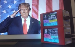 Dual RGB Donald Trump Nerd Miner — Solo Crypto Miner 2 x350+kh/s 2.8″ Screens