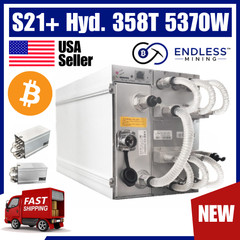 Bitmain Antminer S21+ Hyd. 358T 5370W – 3 Phase 380~415V NEW | Endless Mining ™️
