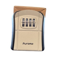 NEW Puroma Key Lock Box, Portable Combination Lockbox Medium Capacity, Gray