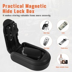 Magnetic Key Lock Box, 2.41 inches x 3.71 x 5.21 inches, Black