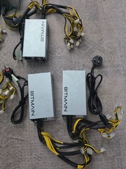 Job Lot of 7 x Bitmain APW3++ Power Supplies with Power Cables – Untested
