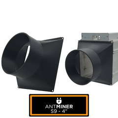 Antminer S9 Case to 4″ Inch Fan Shroud Silencer Cooling Crypto ASIC Chassis BTC