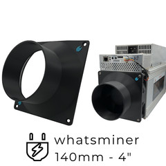140mm to 4 Inch — Fan Shroud Adapter Crypto ASIC Miner Silencer Whatsminer M50S