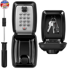 Key Lock Box for Outside Wall Mount 12-Digit Combination Lock Boxs Outdoor Spare