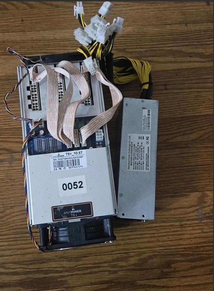 Bitmain Antminer T9+ 10.5 TH/s Bitcoin Miner + APW7 1800W PSU Bundle