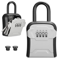 Puroma Lock Box, Key Box Wall Mount & 1.54 X 3.07 X 5.75 Inches, Gray