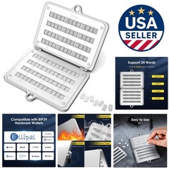 Indestructible 316 Stainless Steel Crypto Seed Phrase Storage — 24 Words Access